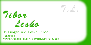 tibor lesko business card